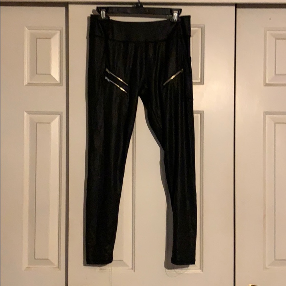 Faux leather leggings